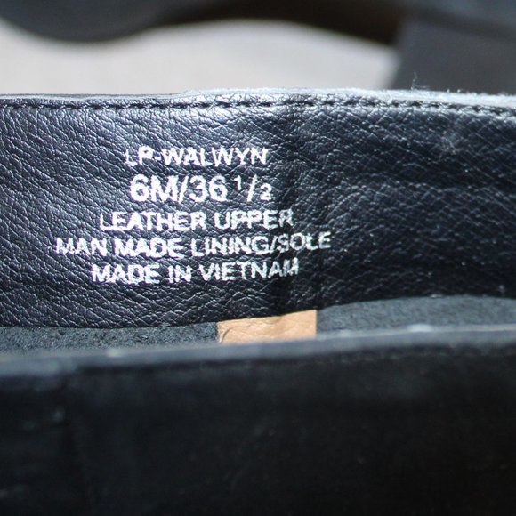 LADIES LUCKY BRAND TALL ANKLE BOOTS - 6 1/2 - BLACK LEATHER - Picture 8 of 9